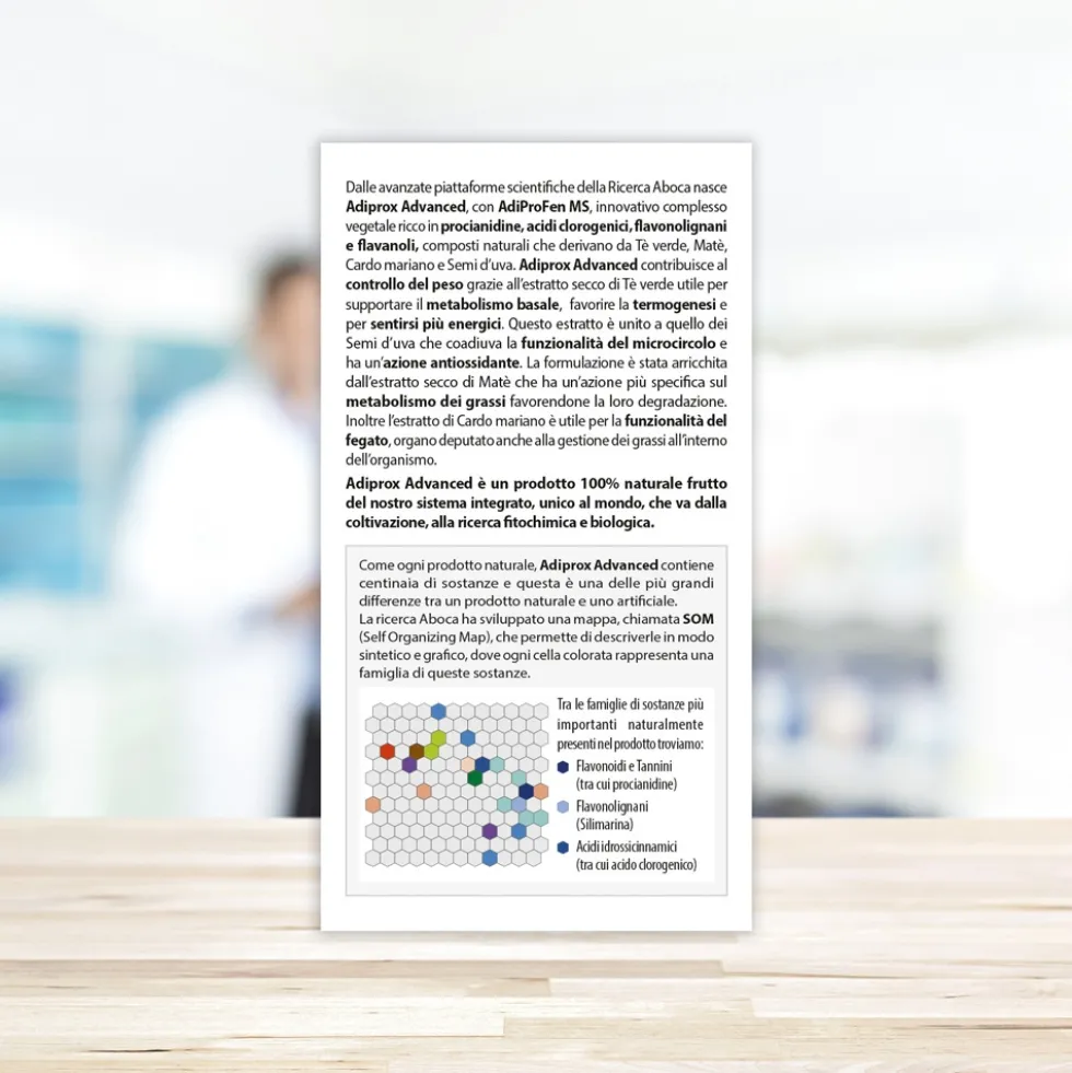Aboca Adiprox Advanced Capsule Integratore Metabolismo dei Grassi Controllo del Peso, 50 Capsule