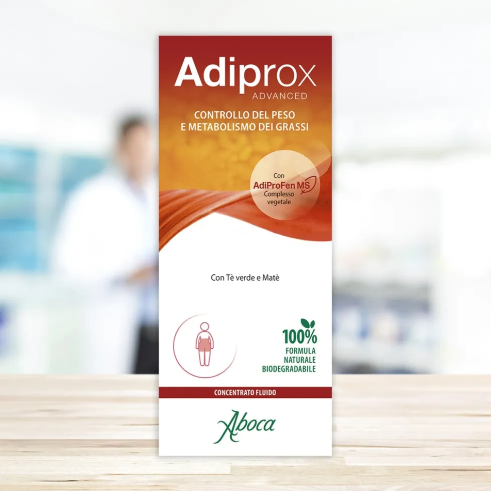 Aboca Adiprox Advanced Concentrato Fluido Integratore Metabolismo dei Grassi Controllo del Peso, 325g