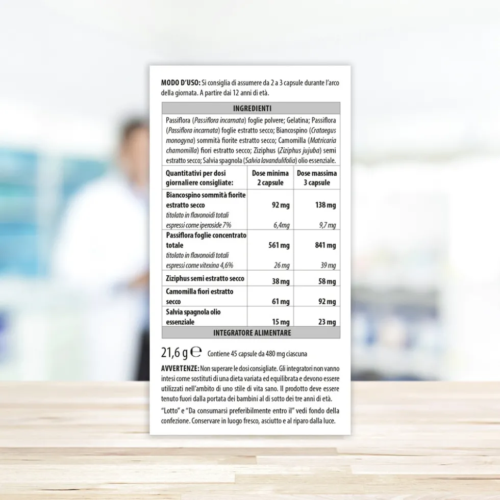 Aboca Armovita - CalmStress Advanced Integratore Rilassamento e Benessere Mentale, 45 capsule