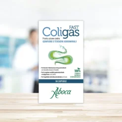 Aboca Coligas Fast Integratore Gas e Gonfiore Intestinali Apparato Gastrointestinale, 30 Capsule