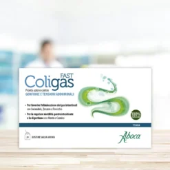 Aboca Coligas Fast Tisana Integratore Gas e Gonfiore Intestinali Apparato Gastrointestinale, 20 Bustine