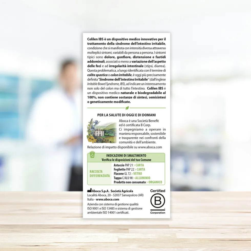 Aboca Colilen IBS - Dispositivo medico per la sindrome dell'intestino irritabile, 96 opercoli