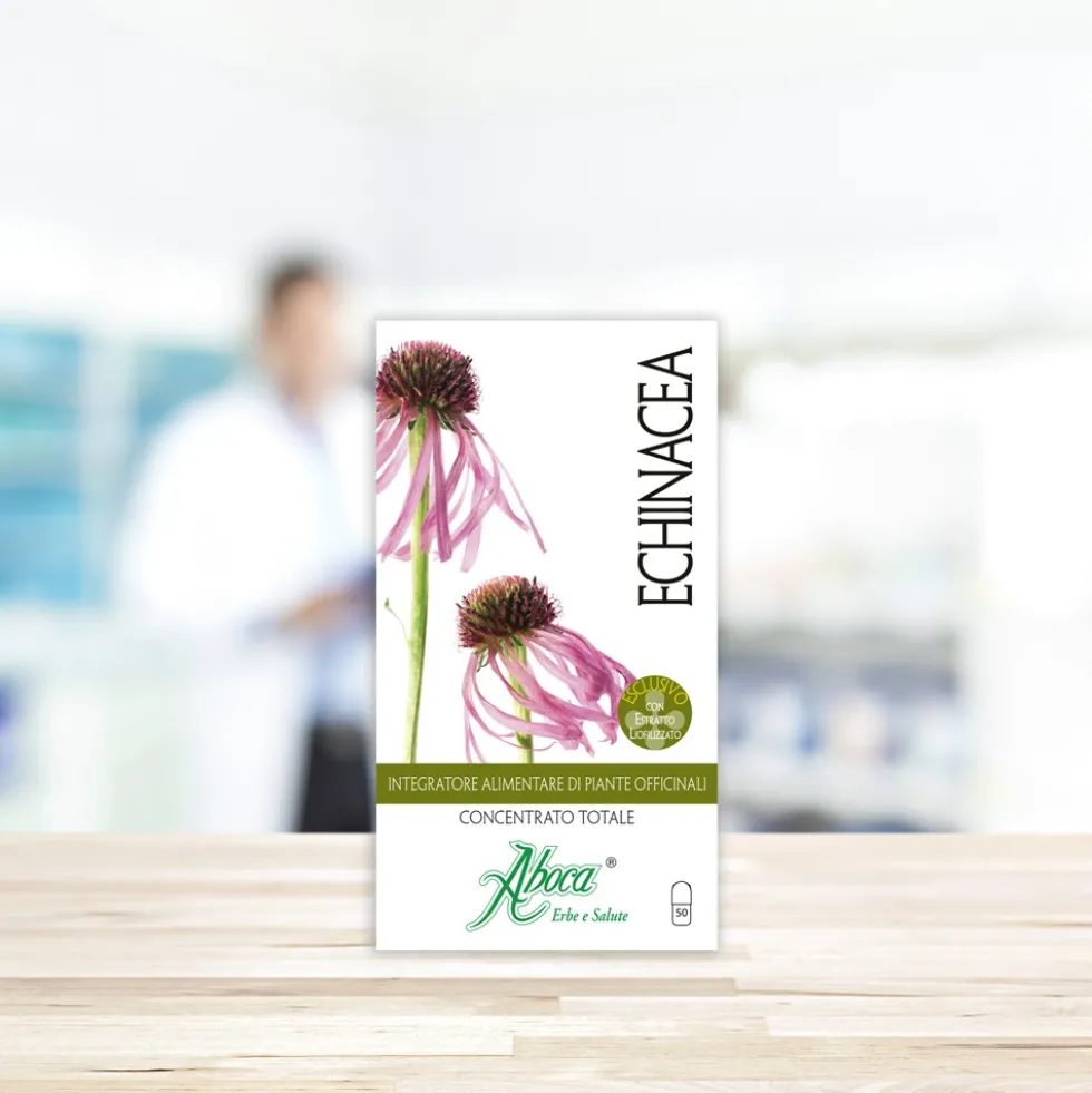 Aboca Echinacea Concentrato Totale Integratore Monoconcentrato Difese dell’organismo, 50 Opercoli