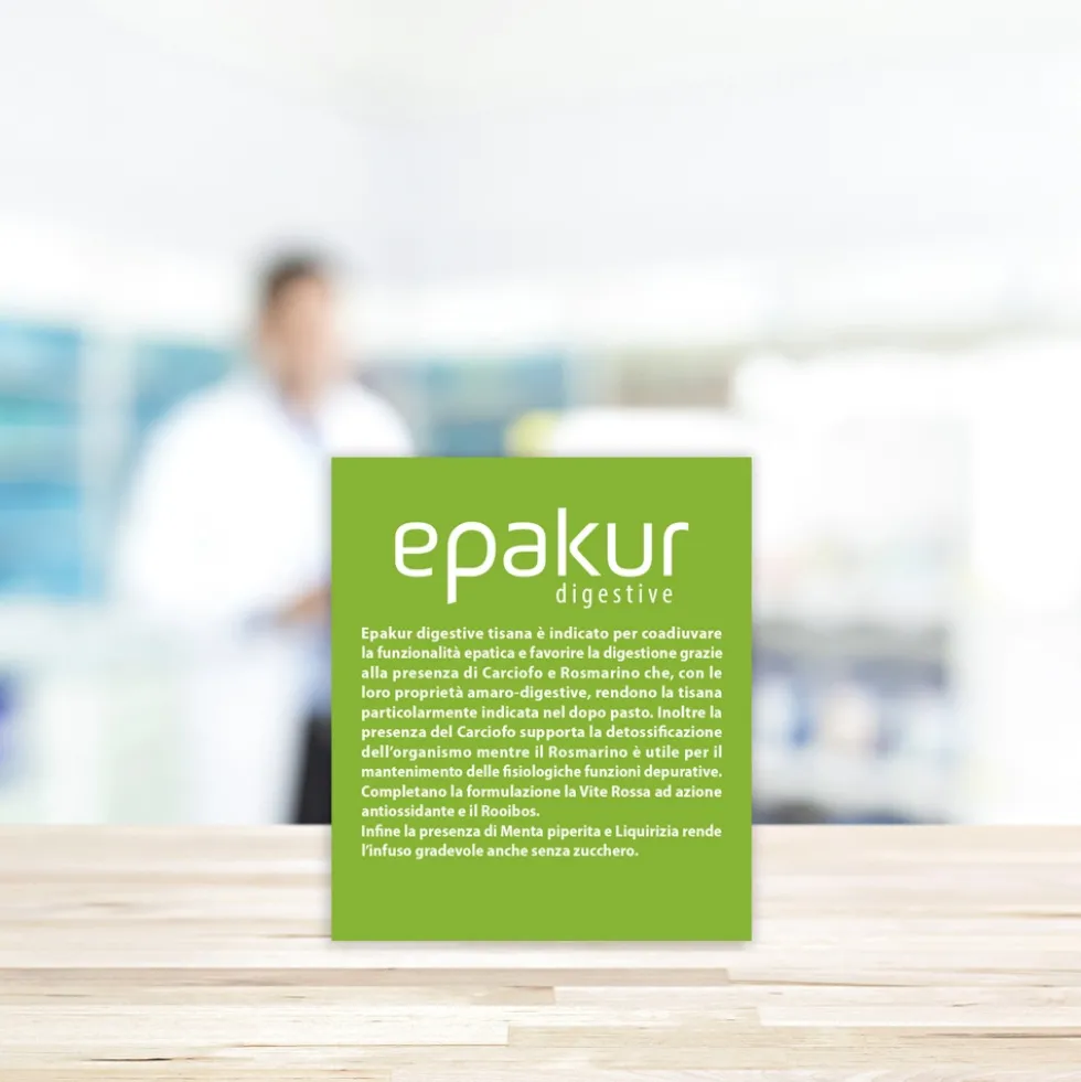 Aboca Epakur Digestive Tisana Integratore Salute del Fegato e Digestione Depurazione e Vie Urinarie, 20 Bustine