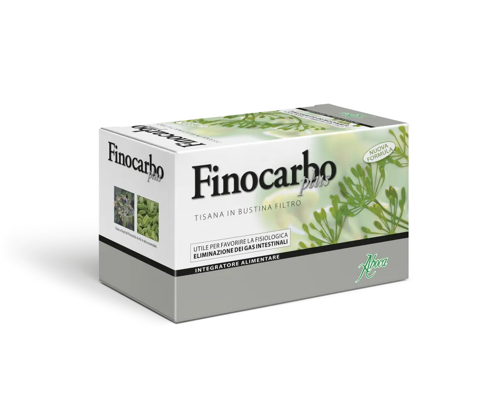 Aboca Finocarbo Plus Tisana Integratore Gas e Gonfiore Intestinali Apparato Gastrointestinale, 20 Bustine