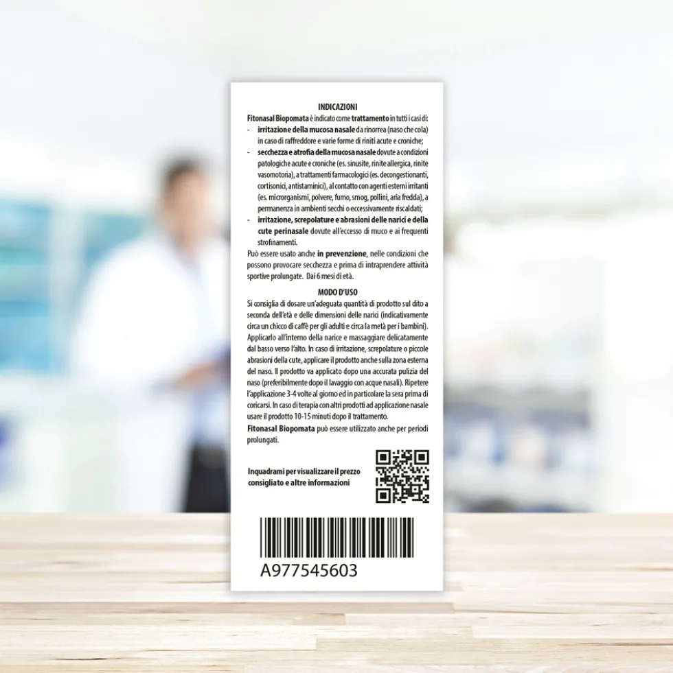 Aboca Fitonasal Biopomata Dispositivo Medico Congestione Irritazione e Igiene Naso Vie Respiratorie, 10ml