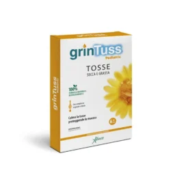 Aboca Grintuss Pediatric Sciroppo Flaconcini Dispositivo Medico Tosse e Benessere Vie Respiratorie, 12 Flaconcini x 13.6g