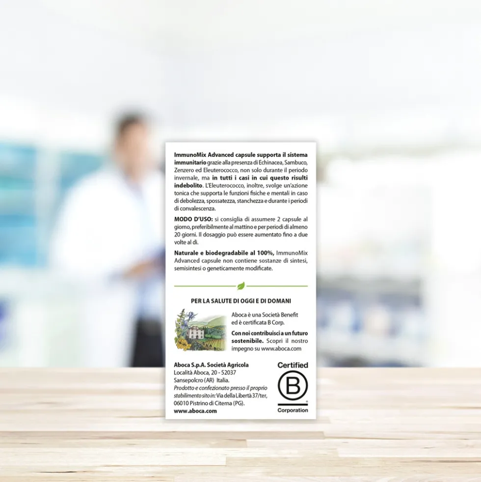 Aboca Immunomix Advanced Integratore Difese Immunitarie Difese dell’organismo, 50 Capsule