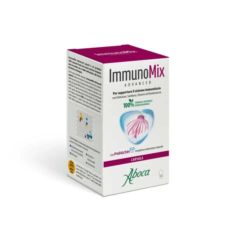 Aboca Immunomix Advanced Integratore Difese Immunitarie Difese dell’organismo, 50 Capsule