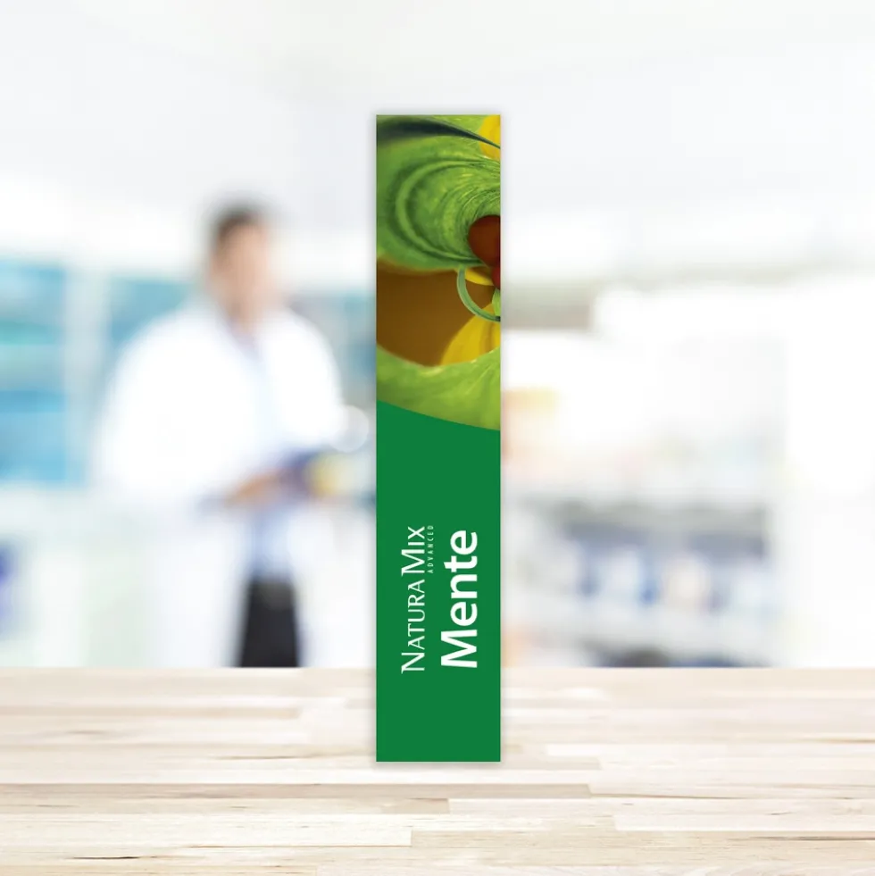 Aboca Natura Mix Advanced Mente Concentrato Fluido Integratore Mente Tono e Memoria, 10 Flaconcini x 15g