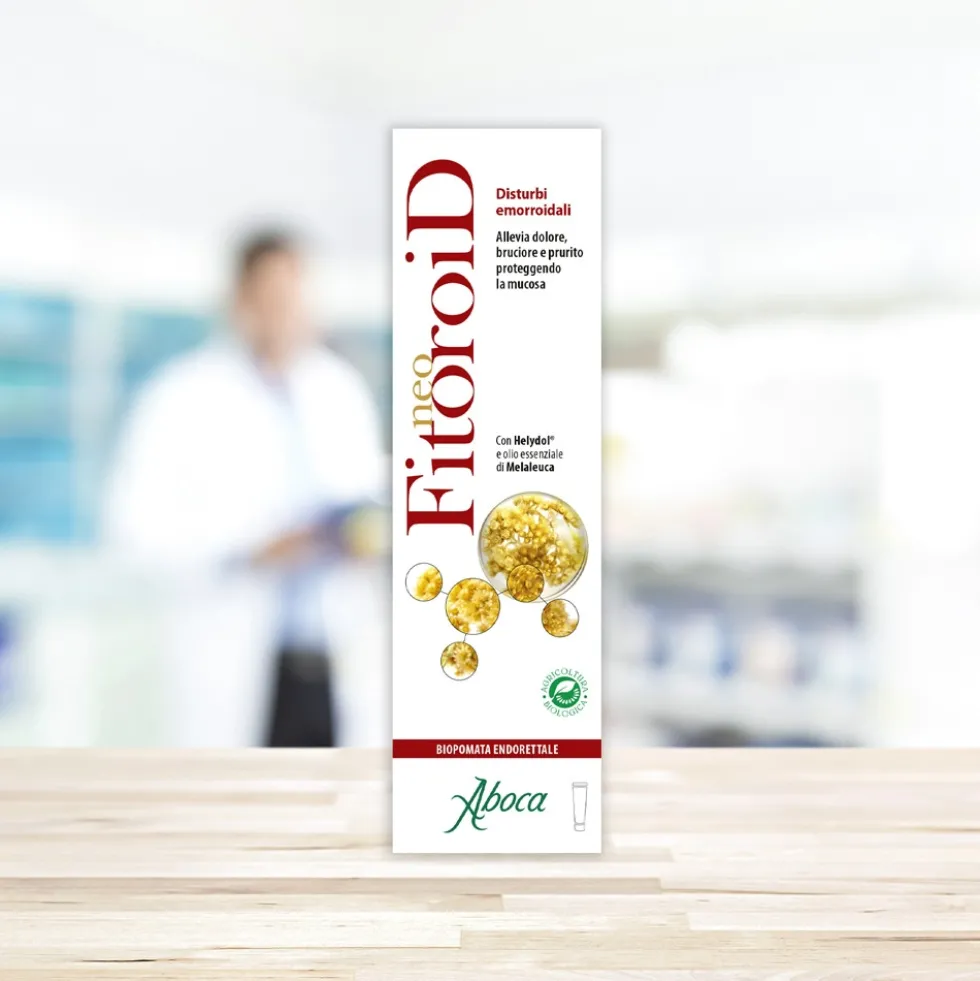 Aboca NeoFitoroid bioPomata - Pomata endorettale per il trattamento delle emorroidi, 40 ml