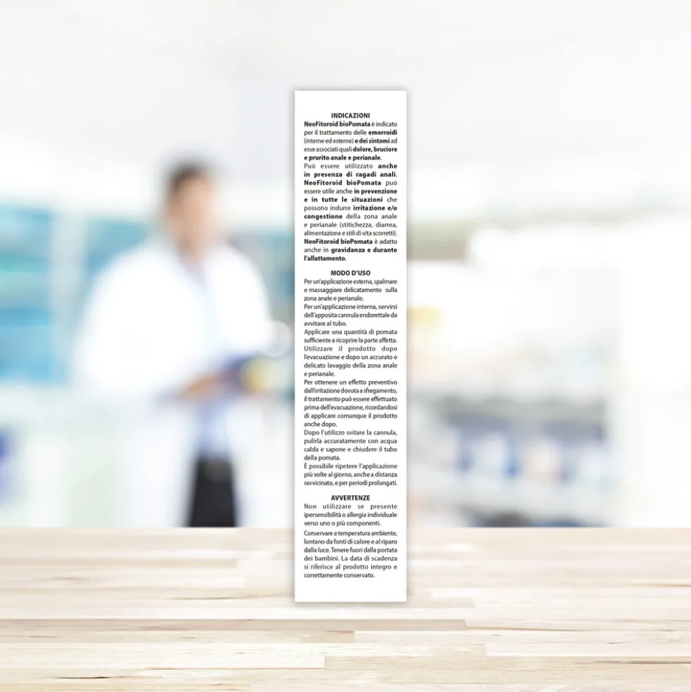 Aboca NeoFitoroid bioPomata - Pomata endorettale per il trattamento delle emorroidi, 40 ml
