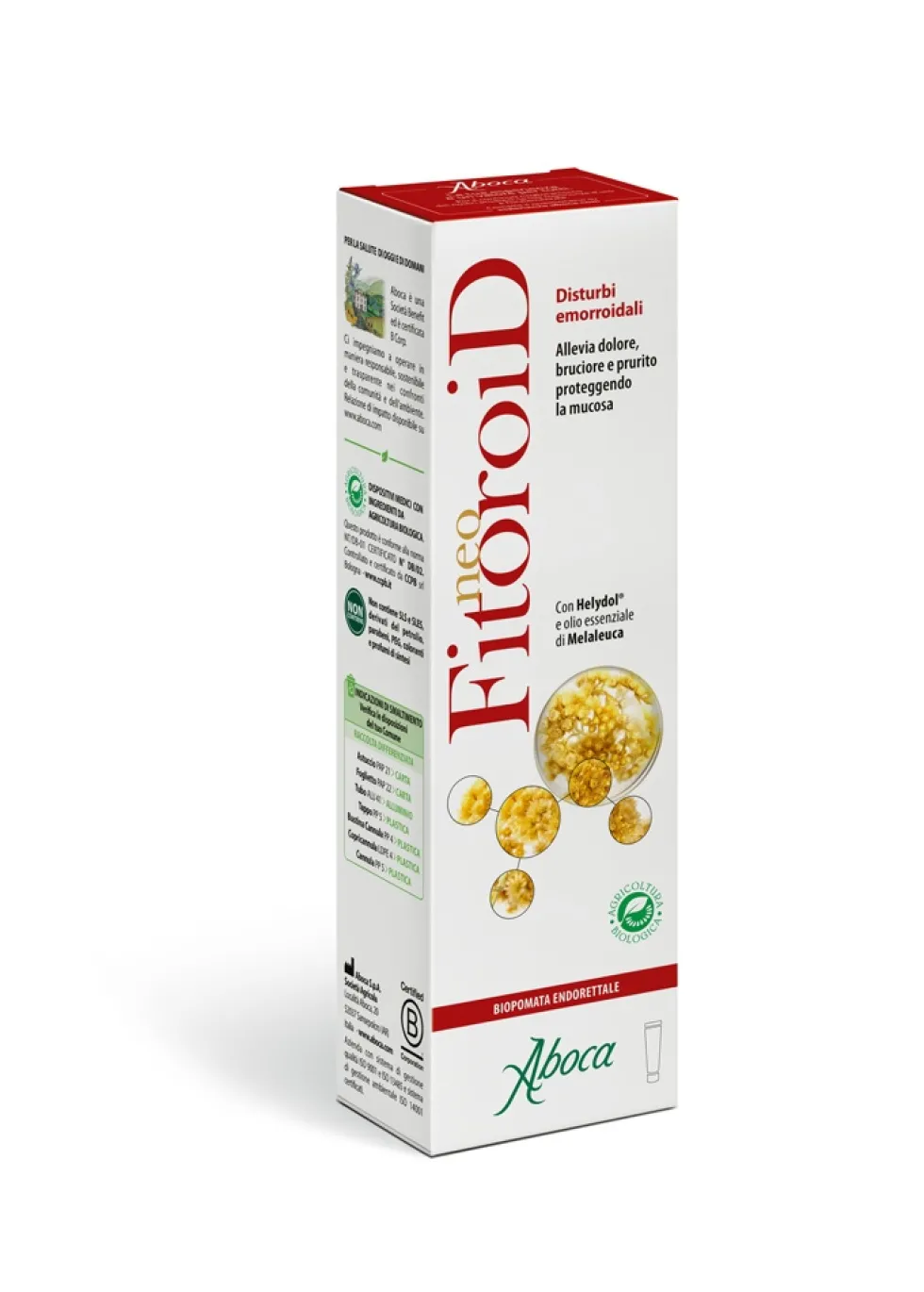 Aboca NeoFitoroid bioPomata - Pomata endorettale per il trattamento delle emorroidi, 40 ml