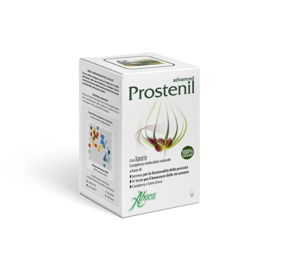 Aboca Prostenil Advanced Integratore Funzionalità della Prostata e delle Vie Urinarie, 60 Capsule