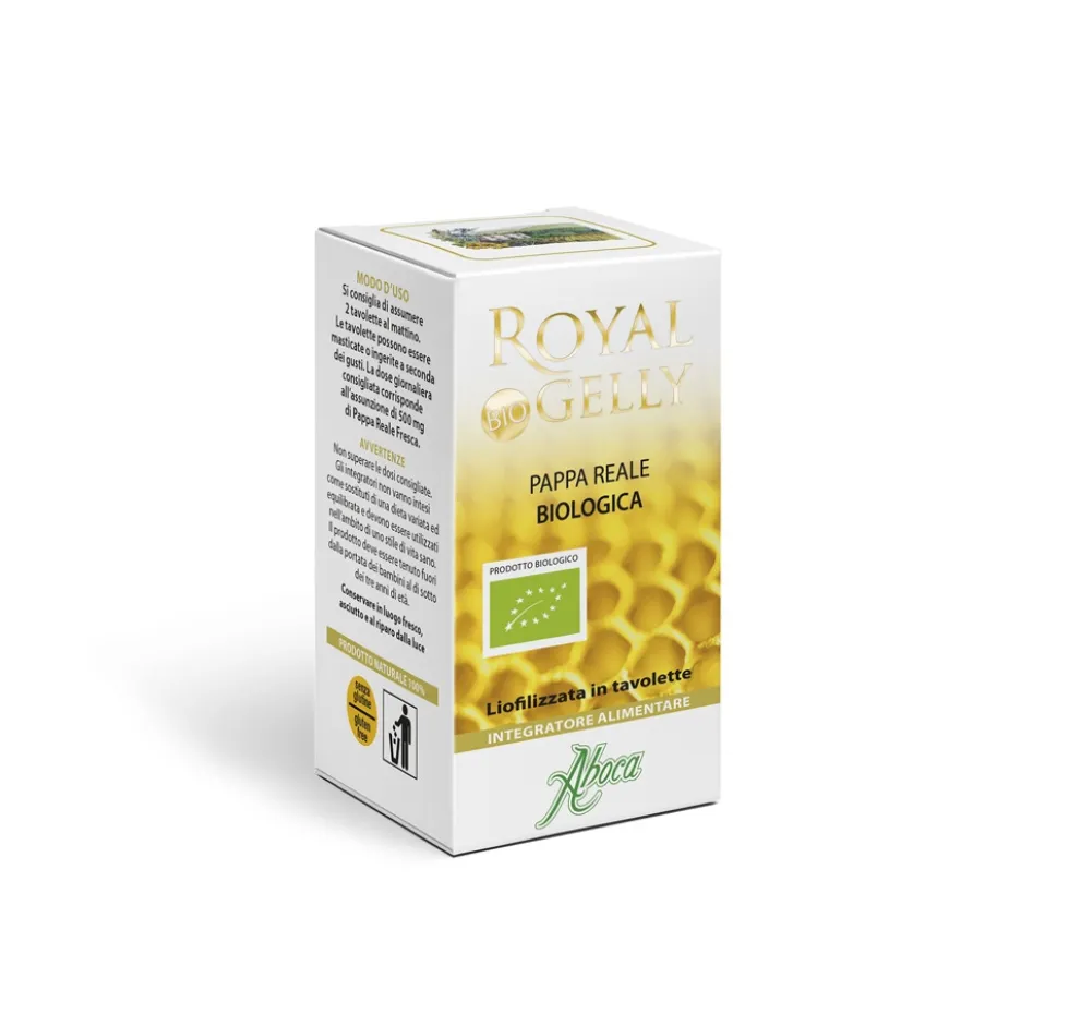 Aboca Royal Gelly BIO Integratore Pappa Reale Biologica, Tono e Memoria, 40 Tavolette