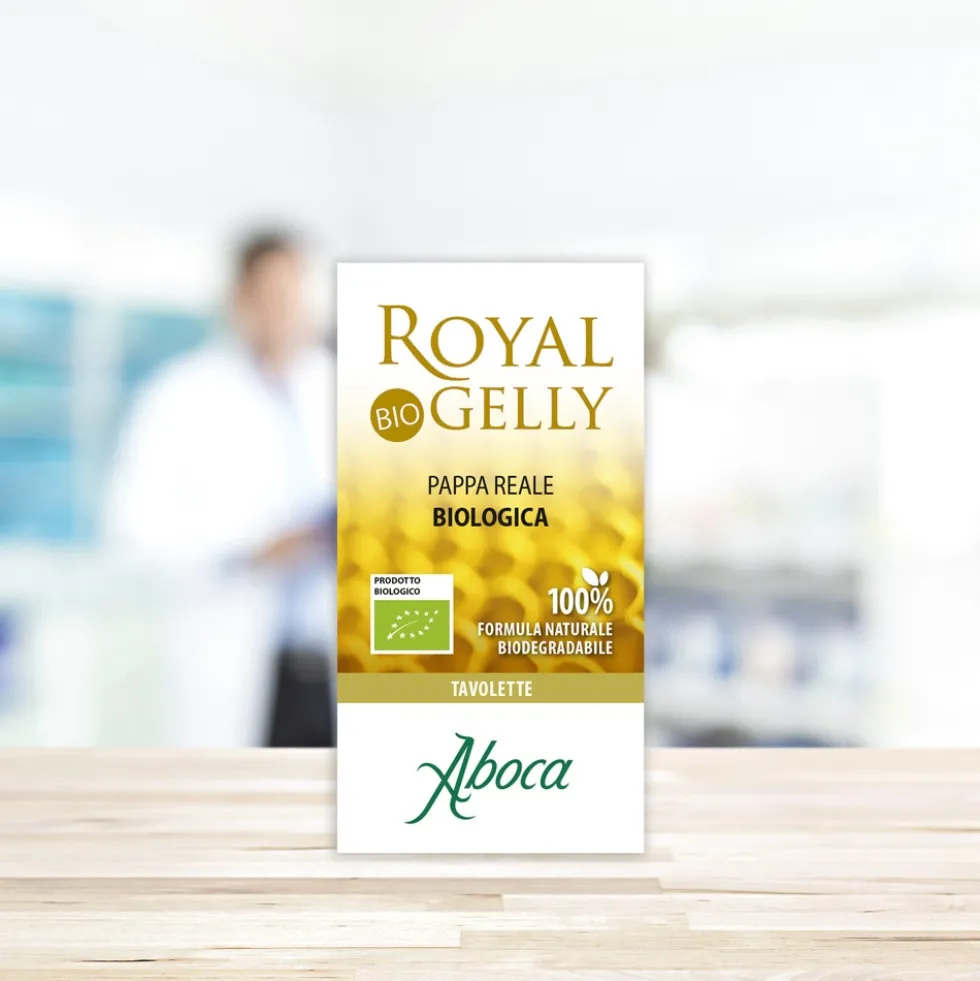 Aboca Royal Gelly BIO Integratore Pappa Reale Biologica, Tono e Memoria, 40 Tavolette