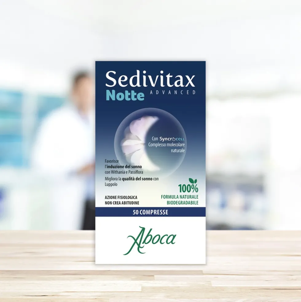 Aboca Sedivitax - Notte Advance Integratore Alimentare Sonno e Serenità, 50 compresse
