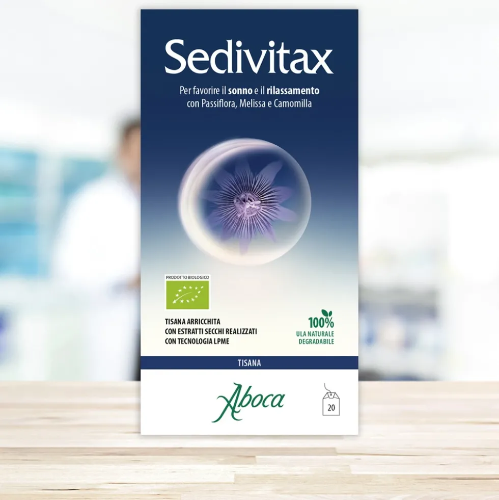 Aboca Sedivitax Tisana Integratore Disturbi del Sonno Sonno e Serenità, 20 Bustine