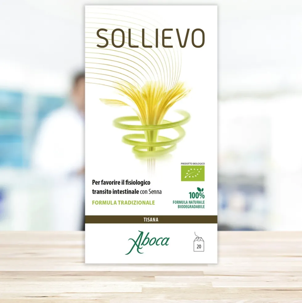 Aboca Sollievo Bio - Tisana biologica per il transito intestinale, 20 bustine