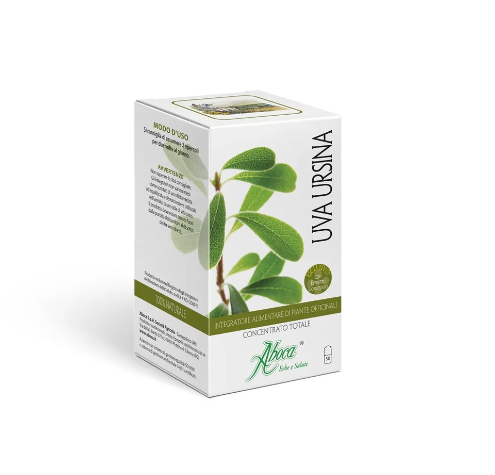 Aboca Uva Ursina Concentrato Totale Integratore Monoconcentrato Salute Intima, 50 Opercoli