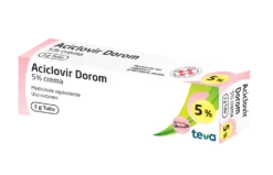 Aciclovir Dorom crema 5% per il trattamento dell'herpes labiale e genitale, 3 g