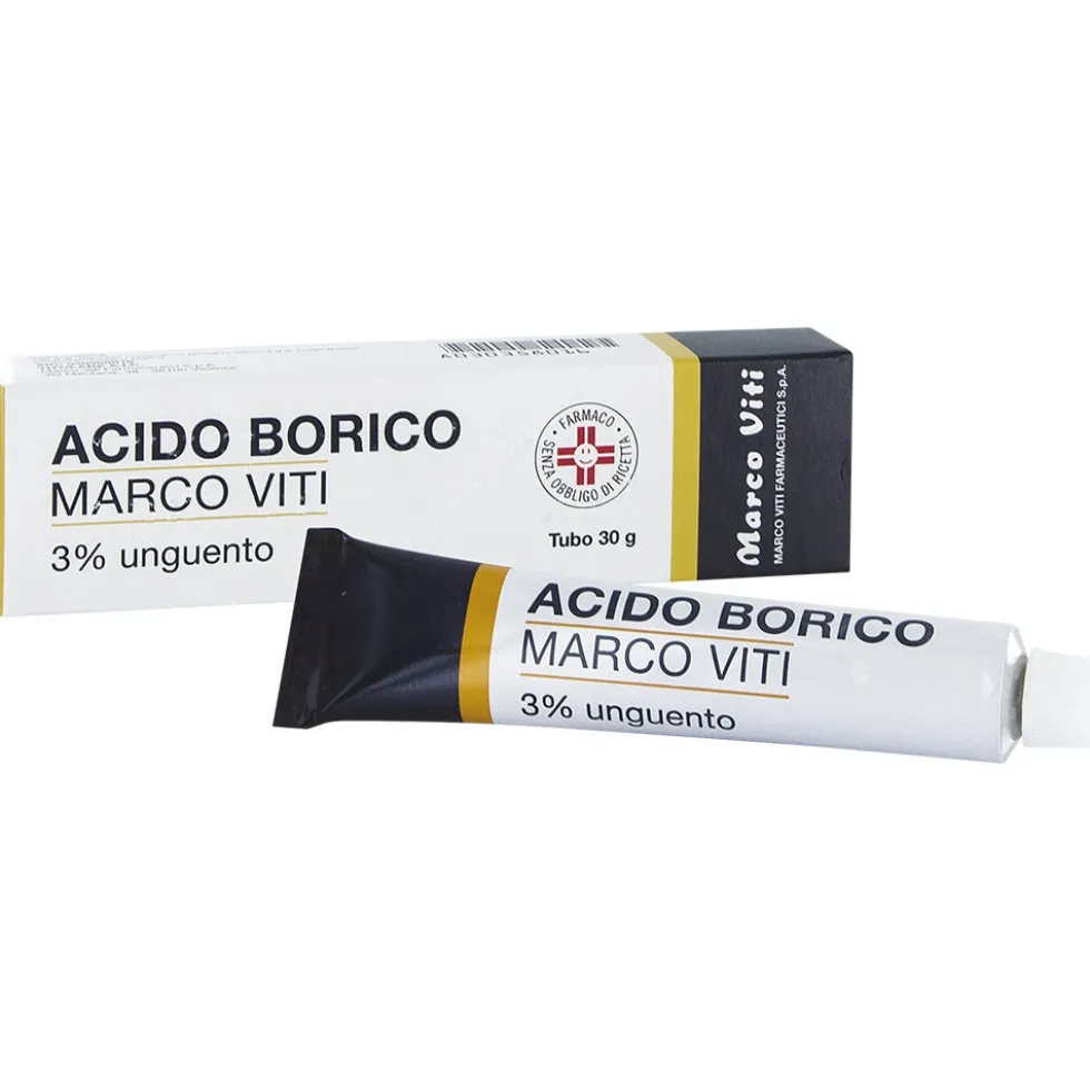 Acido Borico Mv 3% Unguento Antisettico e Antibatterico, 30g
