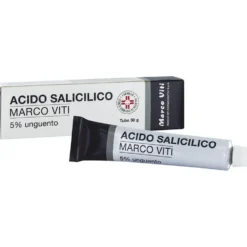 Acido Salicilico Mv 5% Unguento per Psoriasi Acne Seborrea Verruche Calli Eczema e Ittiosi, 30g