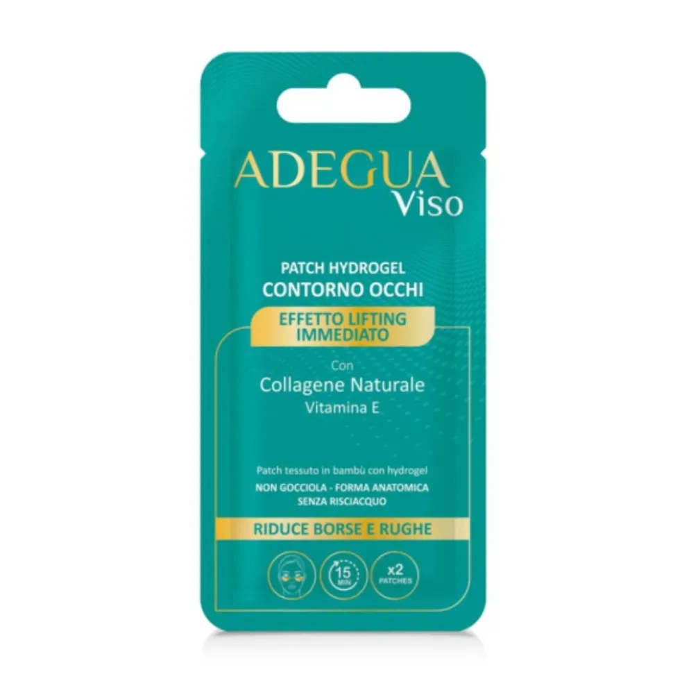Adegua Hydrogel Patch - Patch per il contorno occhi con effetto lifting e idratante, 2 patch