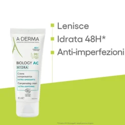 A-Derma Biology AC - Hydra Crema Compensatrice Ultra Lenitiva, 40ml