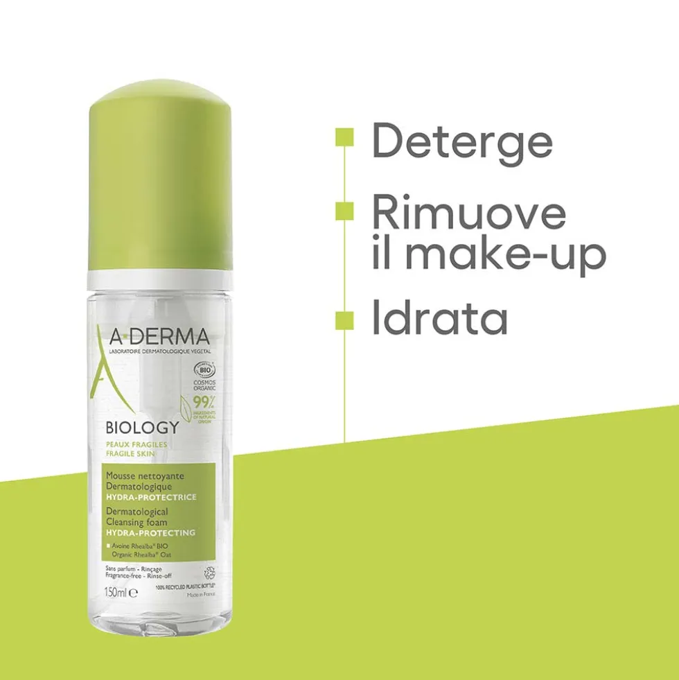 A-Derma Biology - Mousse Detergente Dermatologica Idra-Protettiva, 150ml