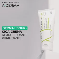 A-Derma Dermalibour+ CICA-Crema Ristrutturante Purificante per Pelle Irritata e Arrossata, 100ml