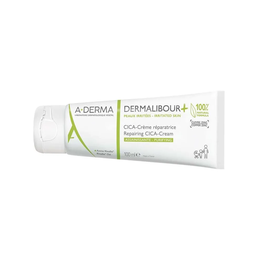 A-Derma Dermalibour+ CICA-Crema Ristrutturante Purificante per Pelle Irritata e Arrossata, 100ml