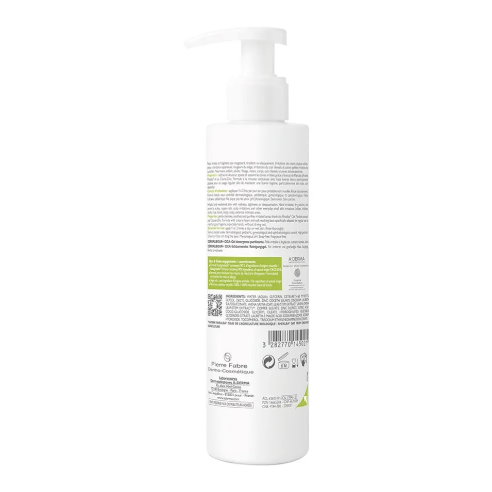 A-Derma Dermalibour+ - CICA-Gel Detergente, 200ml