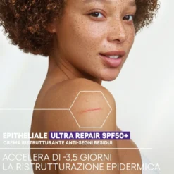 A-Derma Epitheliale - Ultra Repair SPF50+ Crema Ristrutturante Anti-Segni Riparazione Cutanea Protezione Solare Molto Alta, 40ml