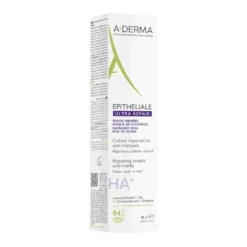 A-Derma Epitheliale - Ultra Repair Crema Ristrutturante Anti-Segni Riparazione Cutanea Lesioni Post-Peeling e Laser con Acido Ialuronico, 40ml