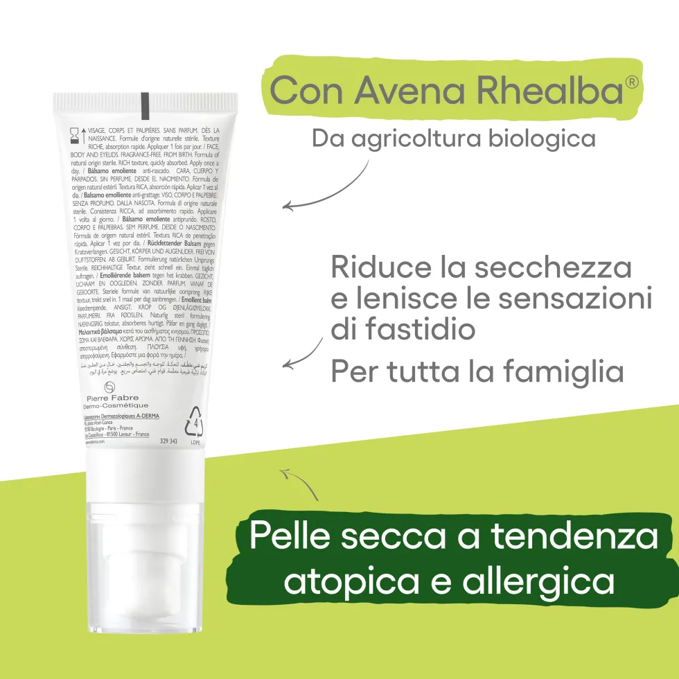 A-Derma Exomega - Allergo Balsamo Emolliente Cosmetico Sterile, 40ml