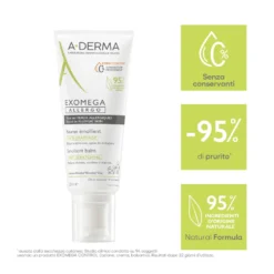A-Derma Exomega - Allergo Balsamo Emolliente Cosmetico Sterile per Pelle Secca a Tendenza Atopica Pelle Allergica, 200ml