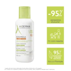 A-Derma Exomega Control - Crema Emolliente Pelle Secca Tendenza Atopica, 400ml