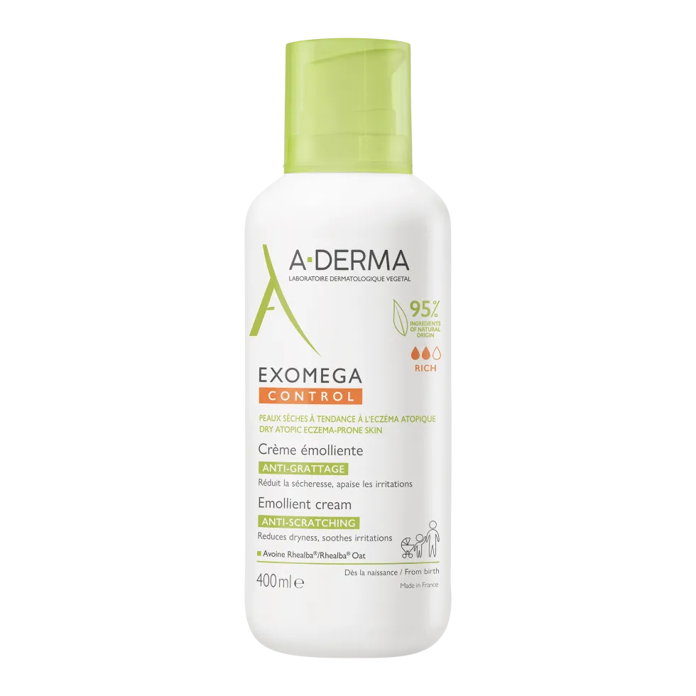 A-Derma Exomega Control - Crema Emolliente Pelle Secca Tendenza Atopica, 400ml