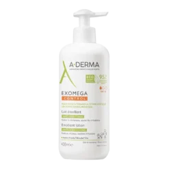 A-Derma Exomega Control - Latte Emolliente per Pelle Secca e Atopica, 400ml