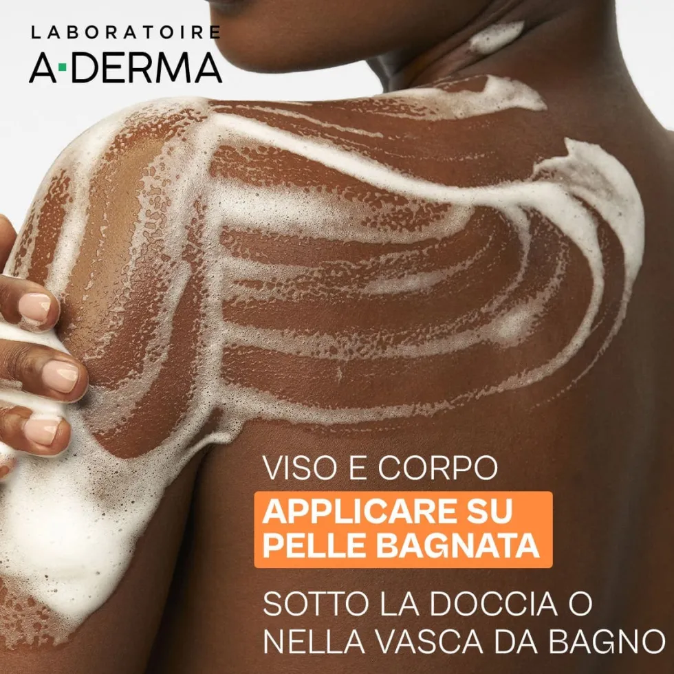 A-Derma Exomega Control Olio lavante emolliente per la pelle secca e atopica, 1 litro