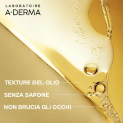 A-Derma Exomega Control Olio lavante emolliente per la pelle secca e atopica, 1 litro