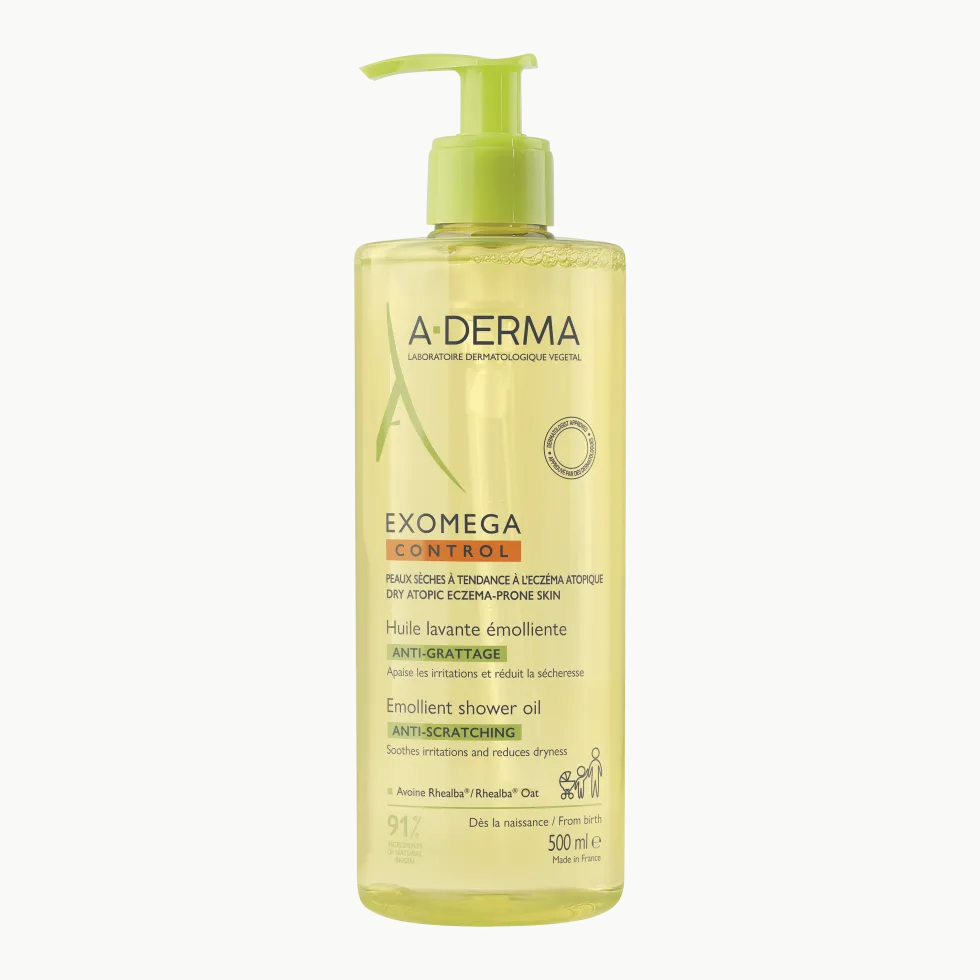 A-Derma Exomega Control - Olio Lavante Emolliente Anti-Grattage, 500ml