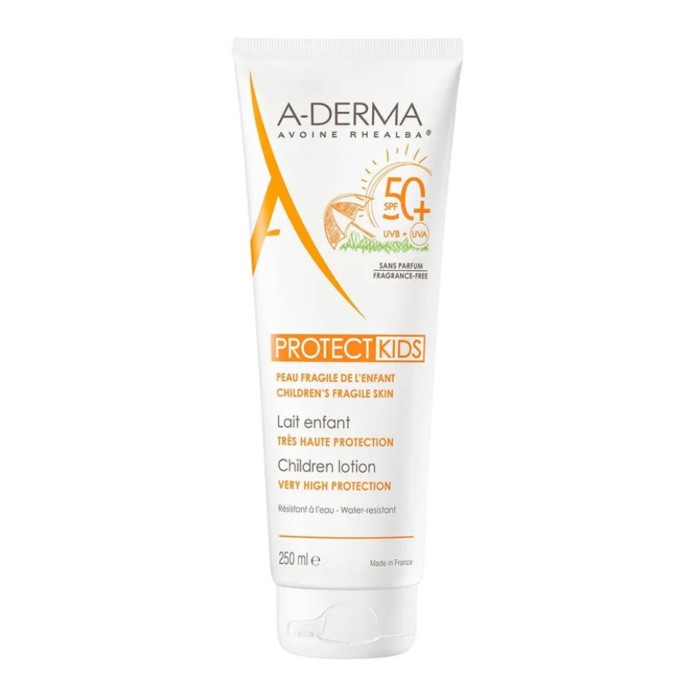 A-DERMA Protect - Kids SPF50+ Latte Solare Bambini Protezione Molto Alta, 250ml