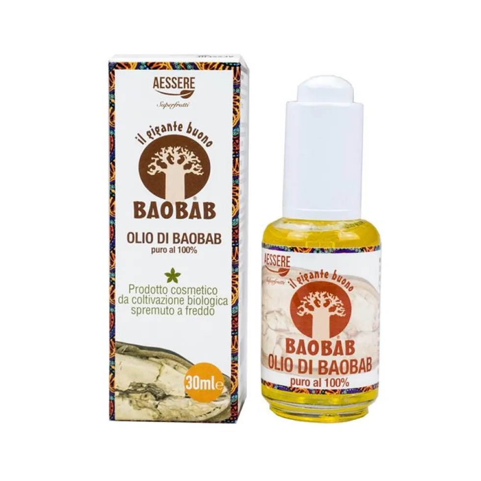 Aessere Baobab - Olio Puro 100% Emolliente Anti Età, 30ml
