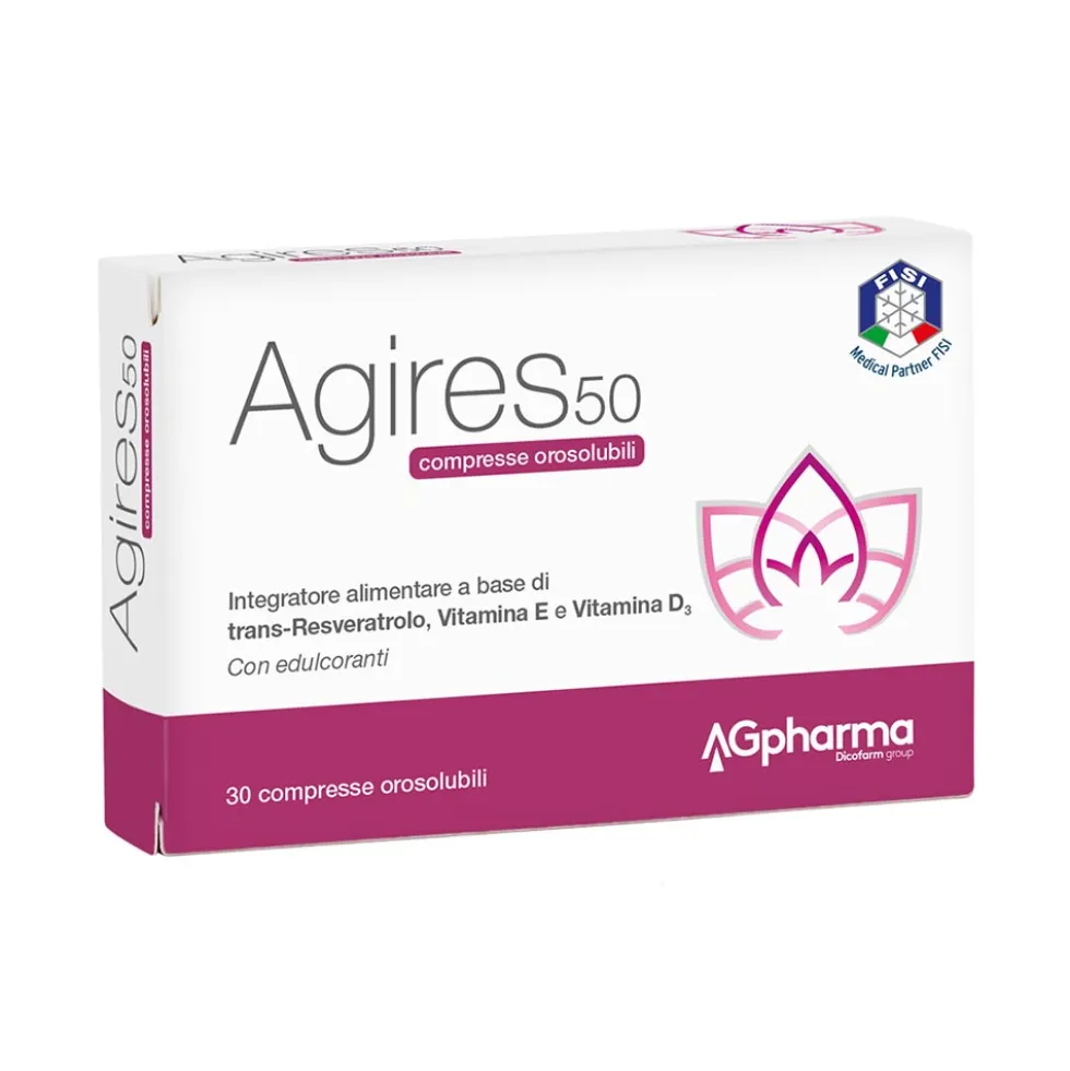 AG Pharma Agires 50 Integratore Alimentare Vitamina D, 30 Compresse