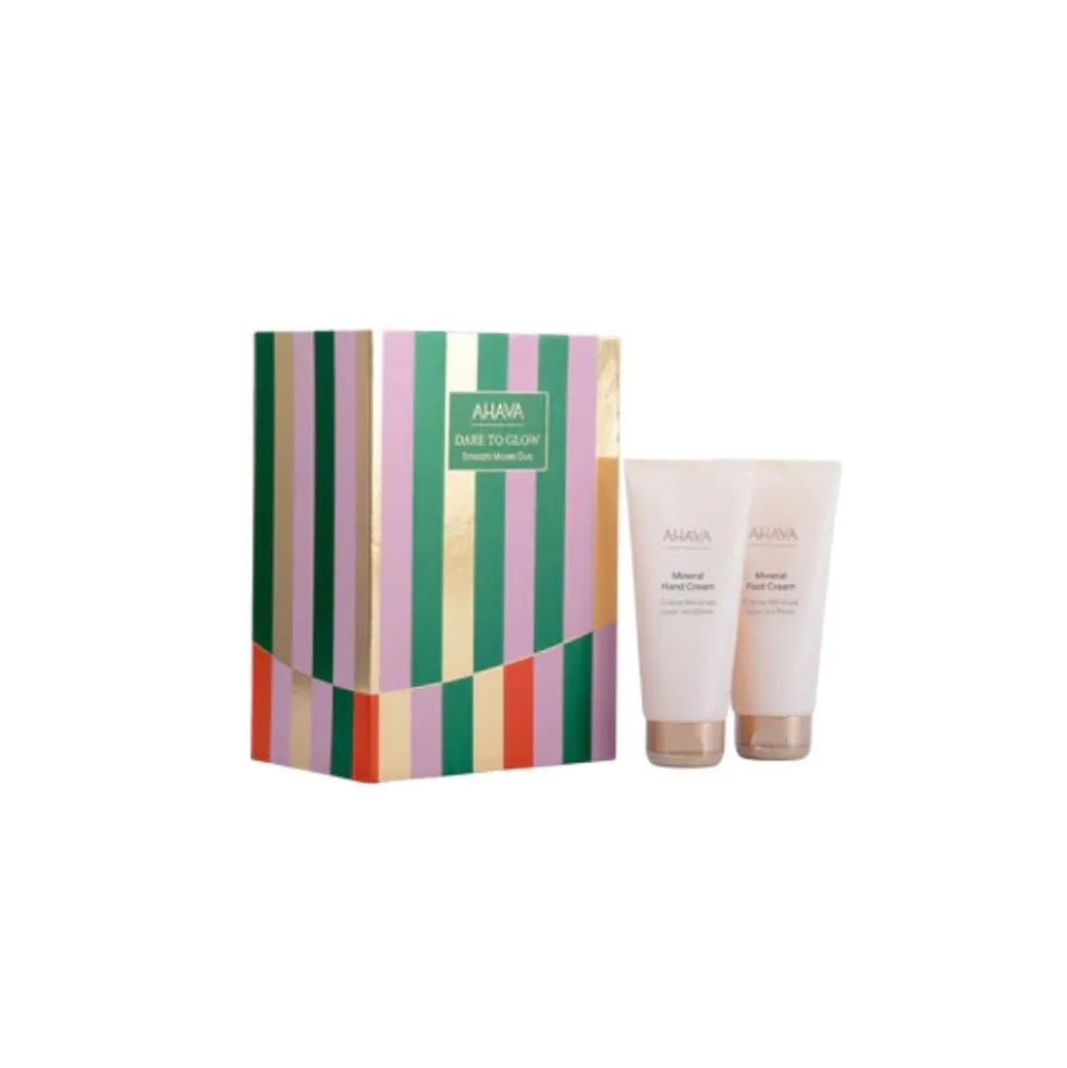 Ahava Smooth Moves Duo - Cofanetto nutriente per mani e piedi, 2 tubi da 100 ml