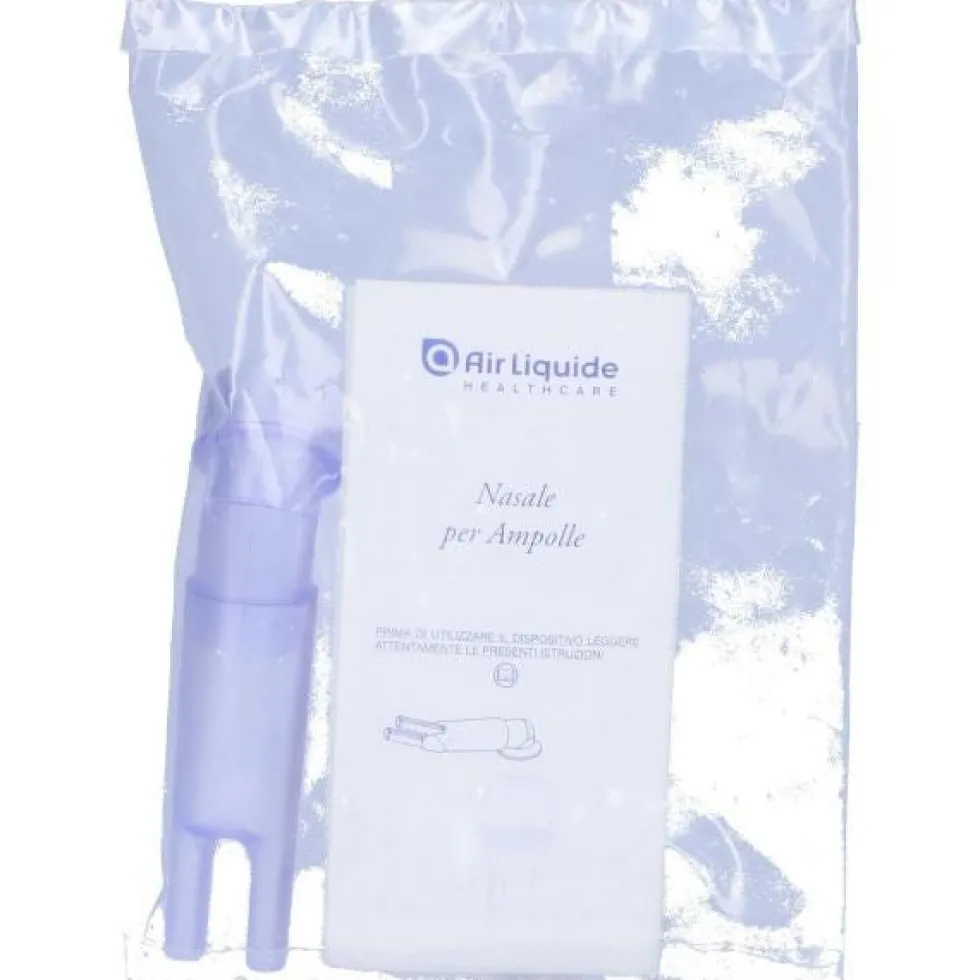 Air Liquide forcella nasale con raccordo - Accessorio per l'aerosol terapia, 1 pezzo