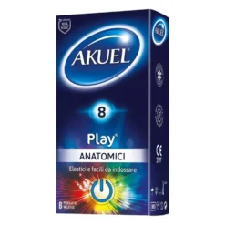 Akuel Play Profilattico in Lattice Anatomico, 8 preservativi