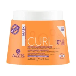Alama Curl - Maschera disciplinante per l'idratazione dei capelli ricci e crespi, 500 ml